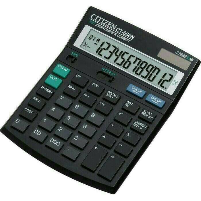 

Calculator CITIZEN CT-666N - Kalkulator Meja Office Check & Correct CT 666N 12 Digit