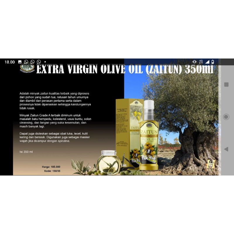 virgin olive oil(zaitun )