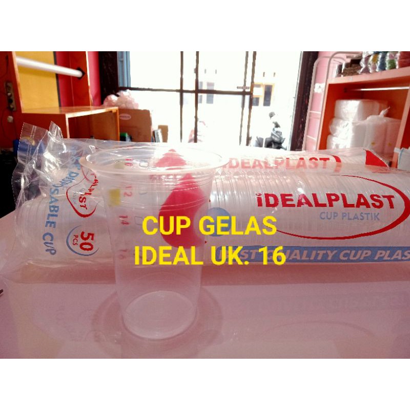 Cup Gelas Plastik Ideal Tanpa Tutup
