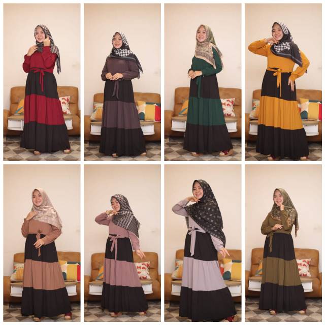 Aku Karissa Dress/Aku Karissa Ori/Dress Susun/Dress Syar'i/Dresss Murah