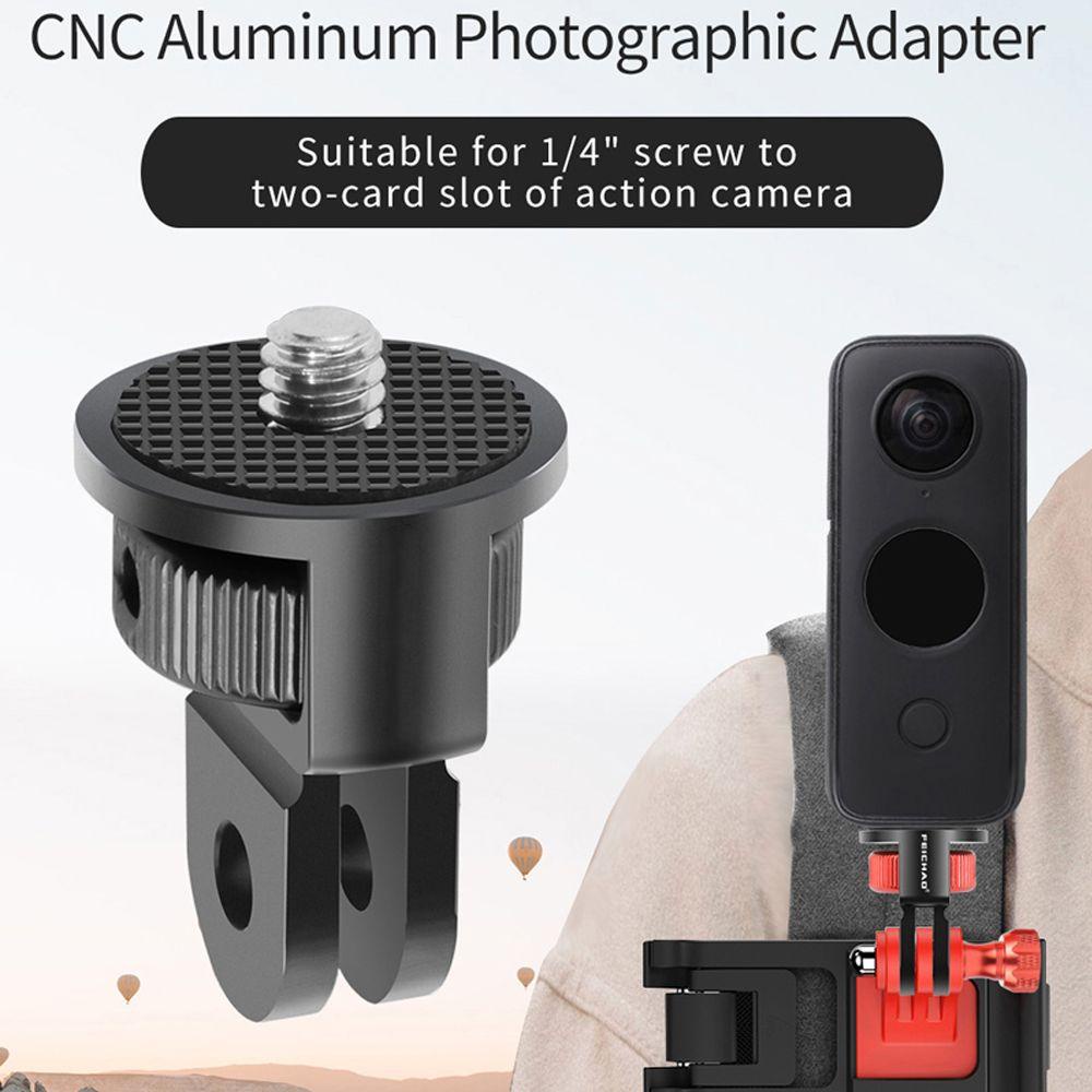 POPULAR GOPRO Populer Tripod Adapter 360Rotating Aksesoris Kamera Stand1/4Inch Sekrup Untuk Gopro10 9 Insta360 One X2 DJI Action2