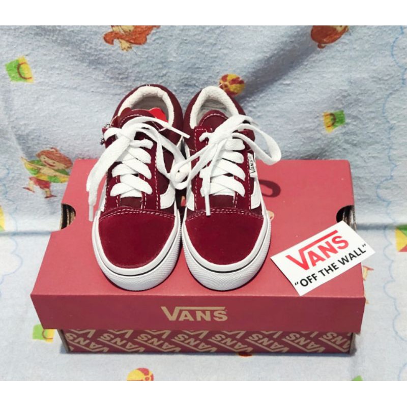 SEPATU V4NS ANAK OLDSKOOL MAROON VELCRO TALI SEPATU ANAK SEPATU ANAK PEREMPUAN SEPATU ANAK LAKI LAKI-7