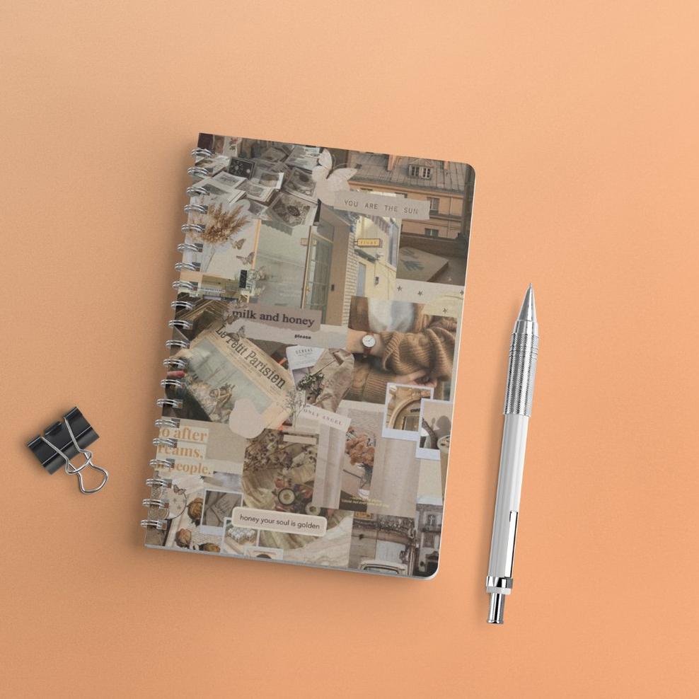

[PROMO I0T100] Notebook Aesthetic Edition 1 Lined Grid Dot Ukuran A5 Ring Spiral Jurnal Catatan Buku Spiral Binder Model Baru