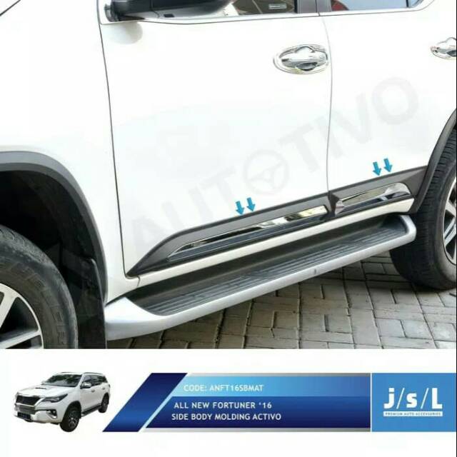 All New Fortuner Side Body Molding Activo / Aksesoris Toyota Fortuner