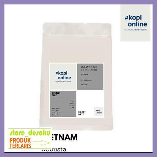 

57Ryr68- Coffee Bean/Biji Kopi/Bubuk Kopi Robusta Vietnam Dark Roast 100Gr - Biji, Dark Roast