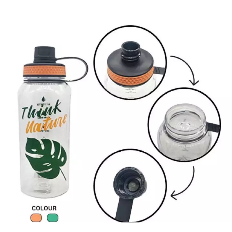 Termurah Botol Minum Think Nature 2000 ML - Botol Besar 2 Liter - Drink Bottle