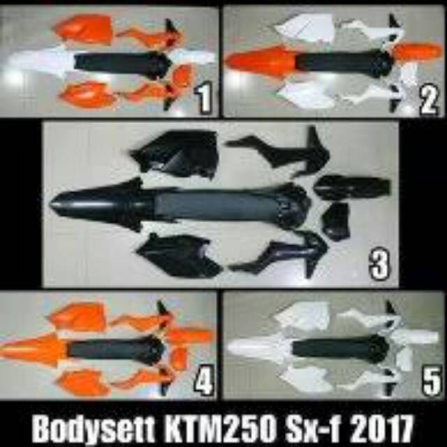 Bodyset ktm 250 2017-2019 /2020-2022 tangki jok besi untuk rangka deltabox