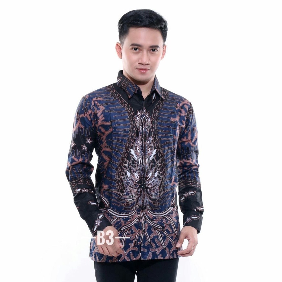 TERBARU Kemeja Batik Pria Lengan Pendek Putri Malu Hem Baju Batik Pria Lengan Pendek M L XL XXL