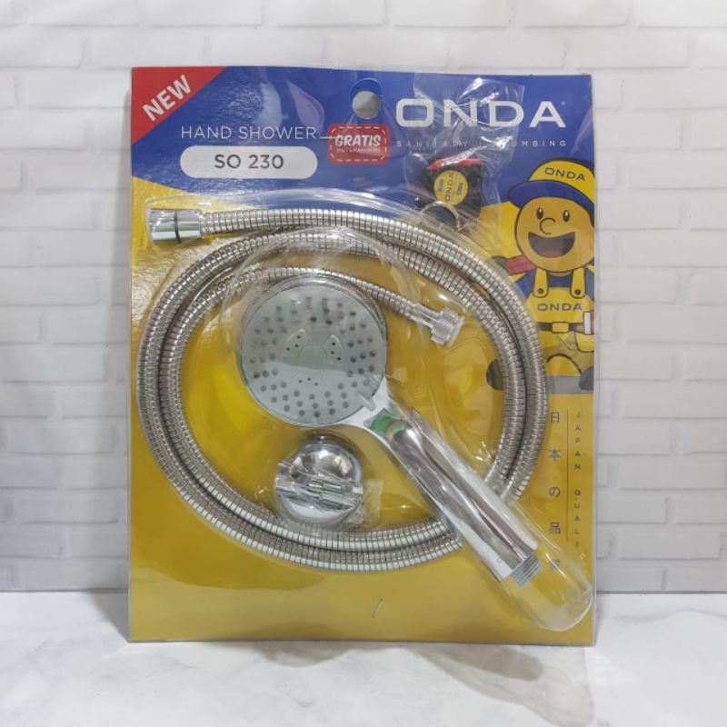 SHOWER SET WC KAMAR MANDI STAINLESS MERK ONDA ASLI