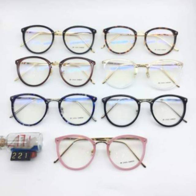 MURAH KEKINIAN | frame kacamata bulat oval besar | paket kacamata minus/plus/cyl/antiradiasi