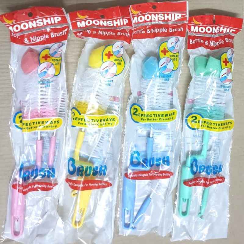 4 in1 Sikat Pembersih Botol susu bayi MOONSHIP BR-06 RANDOM Sikat Pembersih Dot botol susu anak bayi