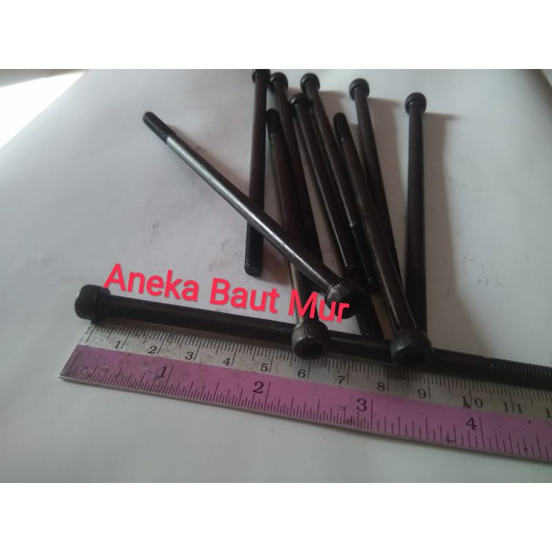 Jual Baut L Baja Hitam Ukuran M6 X 120 Atau Baut Drat 10 Panjang 12cm 