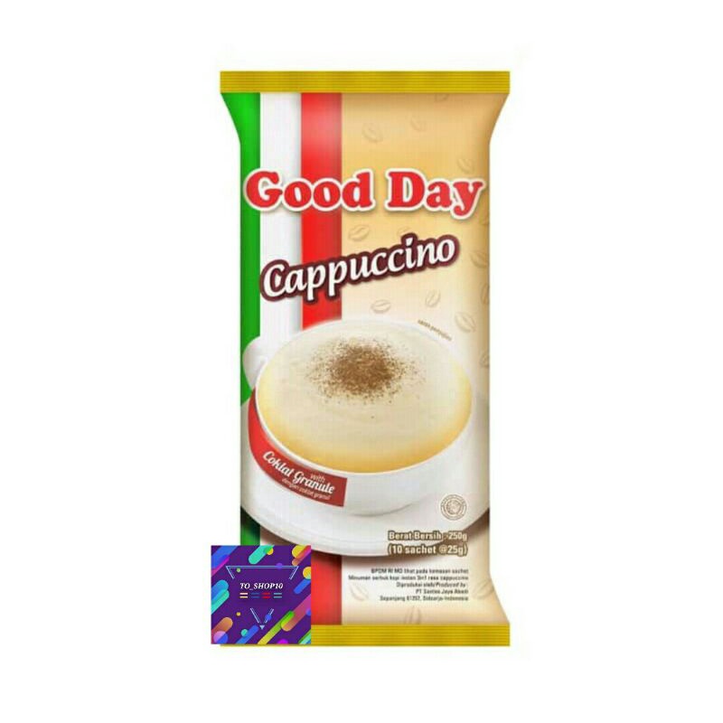 

GOOD DAY CAPPUCCINO Renceng (10 sachet x 25 gr) good day cappuccino
