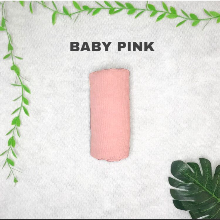 PASHMINA PLISKET LIDI  {90 X 180} AZARA-BABY PINK