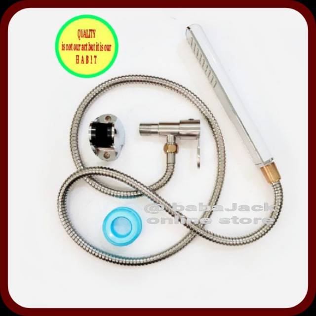 Kran set keran shower stenlis hand sower flexible mandi kran toilet closet