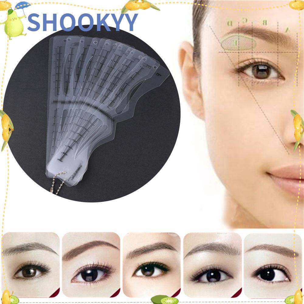 Chookey 12pcs / Set Kartu Cetakan / Stensil Pembentuk Alis Untuk Makeup / Kosmetik Wanita Diy