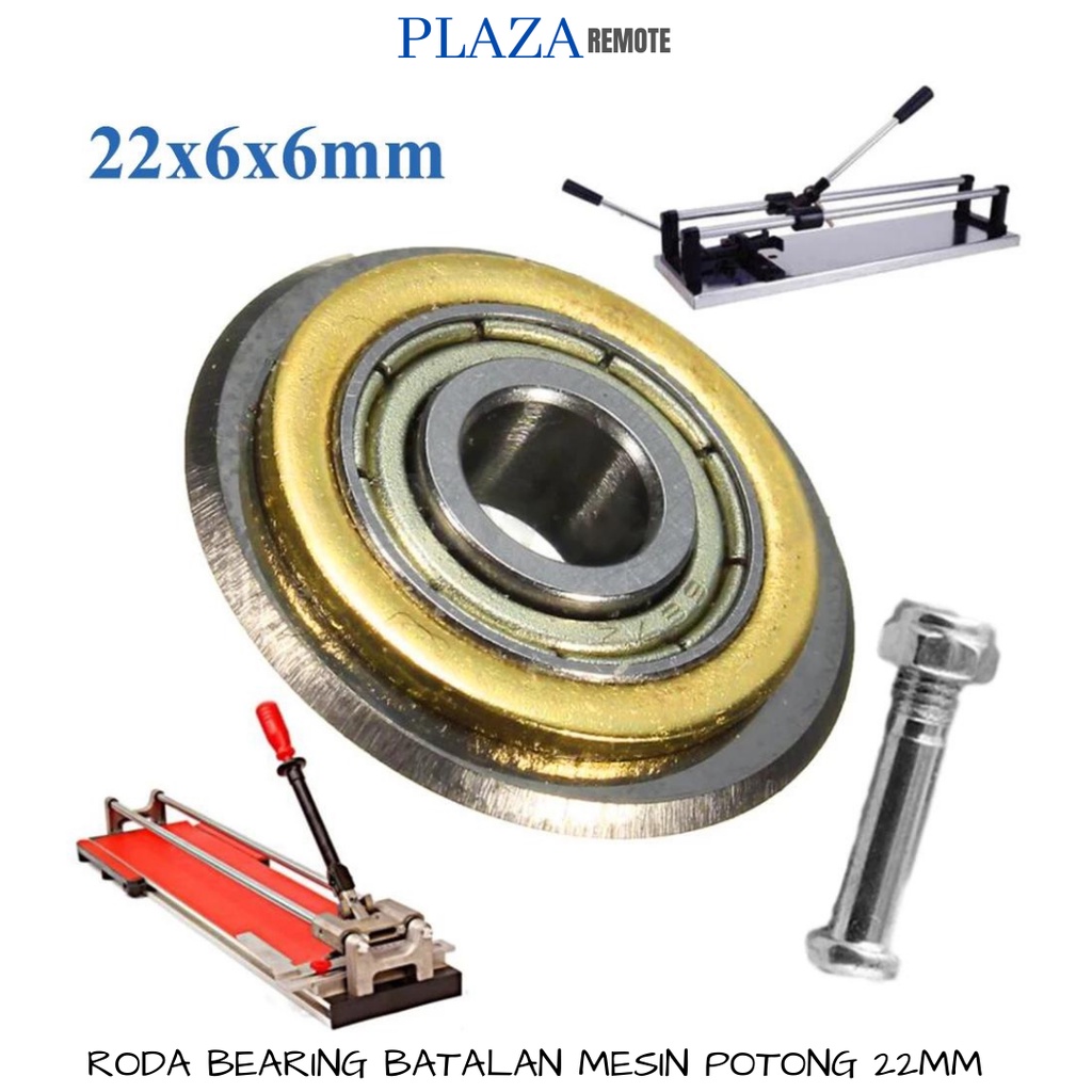 RODA BEARING DIAMETER 22 MM PENGGANTI RODA BANTALAN MESIN POTONG