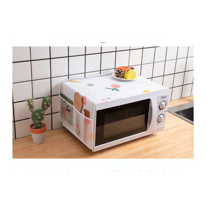 Adda Home - Pelindung Penutup Microwave Desain Korea Anti Debu PEVA