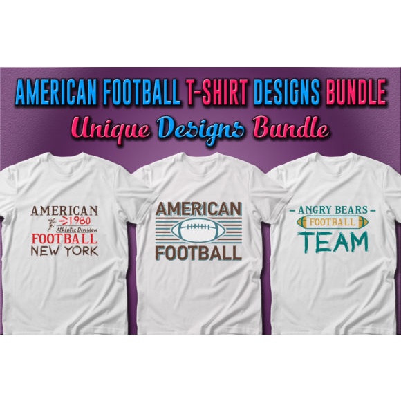 American Football T-Shirt Designs Bundle - Vector Designs