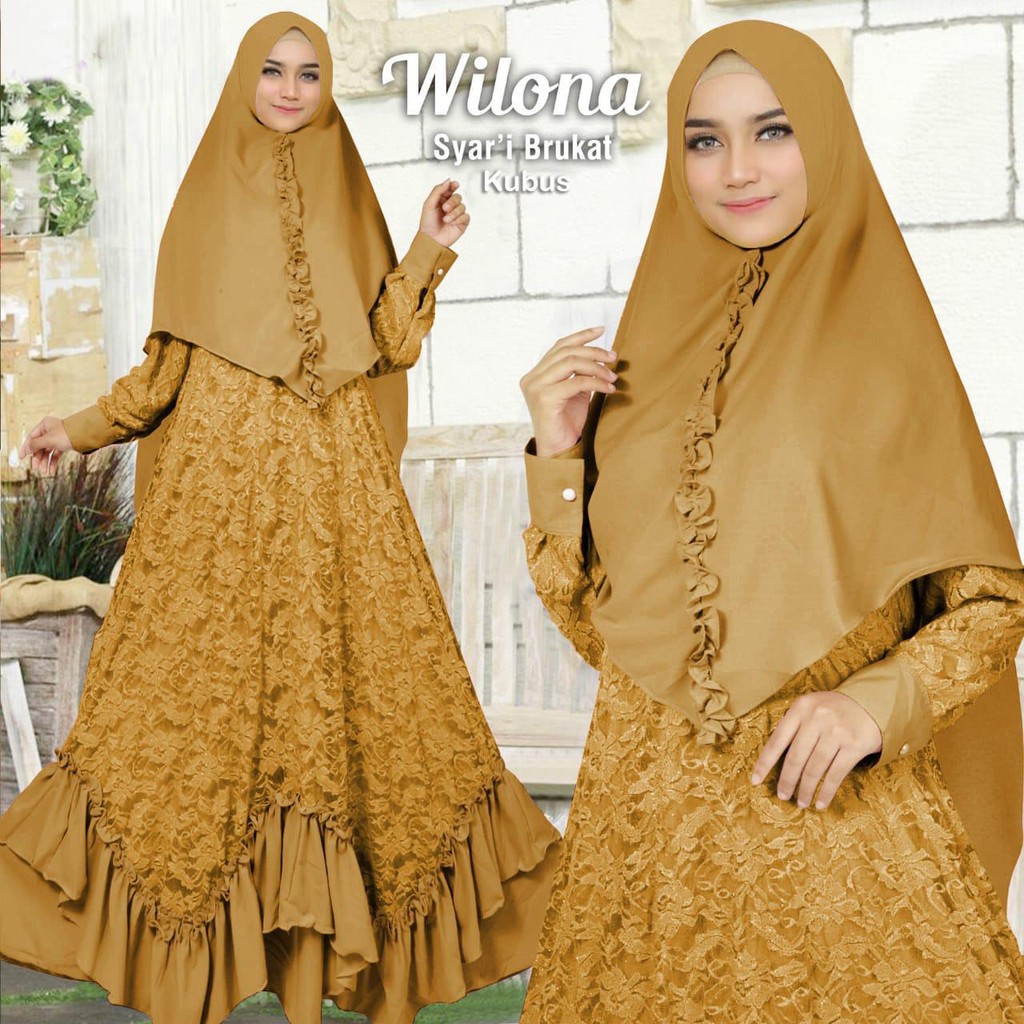 GAMIS SYARI BRUKAT WILONA / GAMIS JUMBO BRUKAT