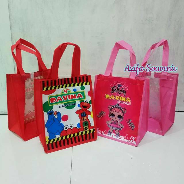 Tas Souvenir Ulang Tahun/ Goodie Bag Ultah Custom model  Mika-1