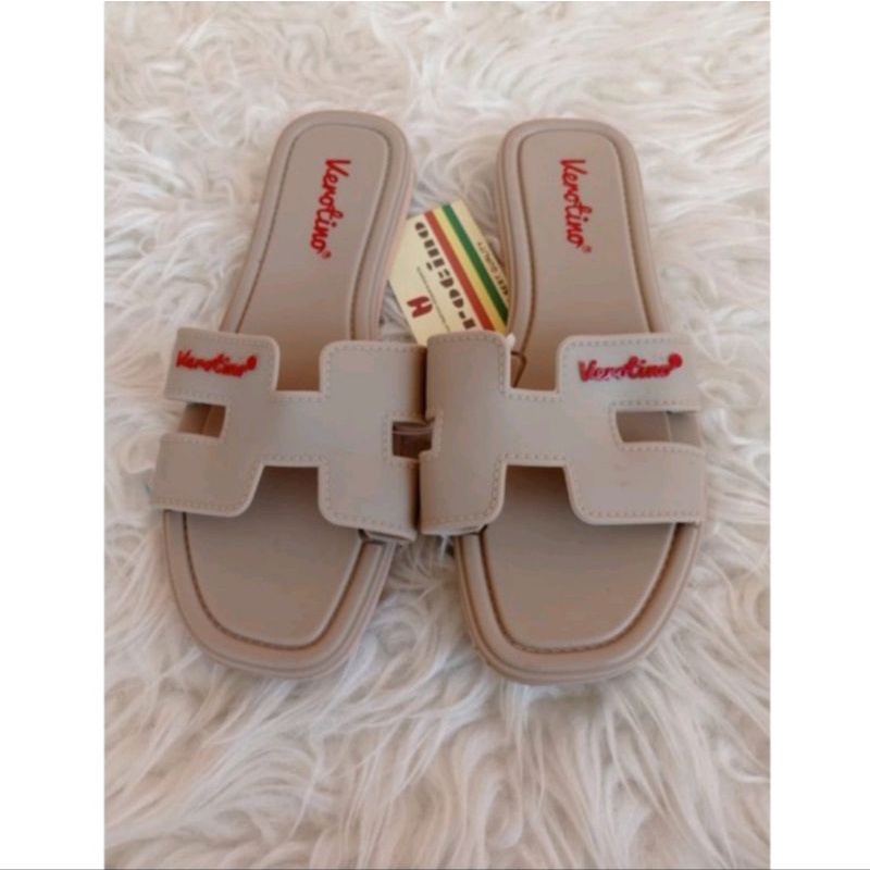 Sandal Flat Wanita Sandal Selop Hermes Karet Jelly