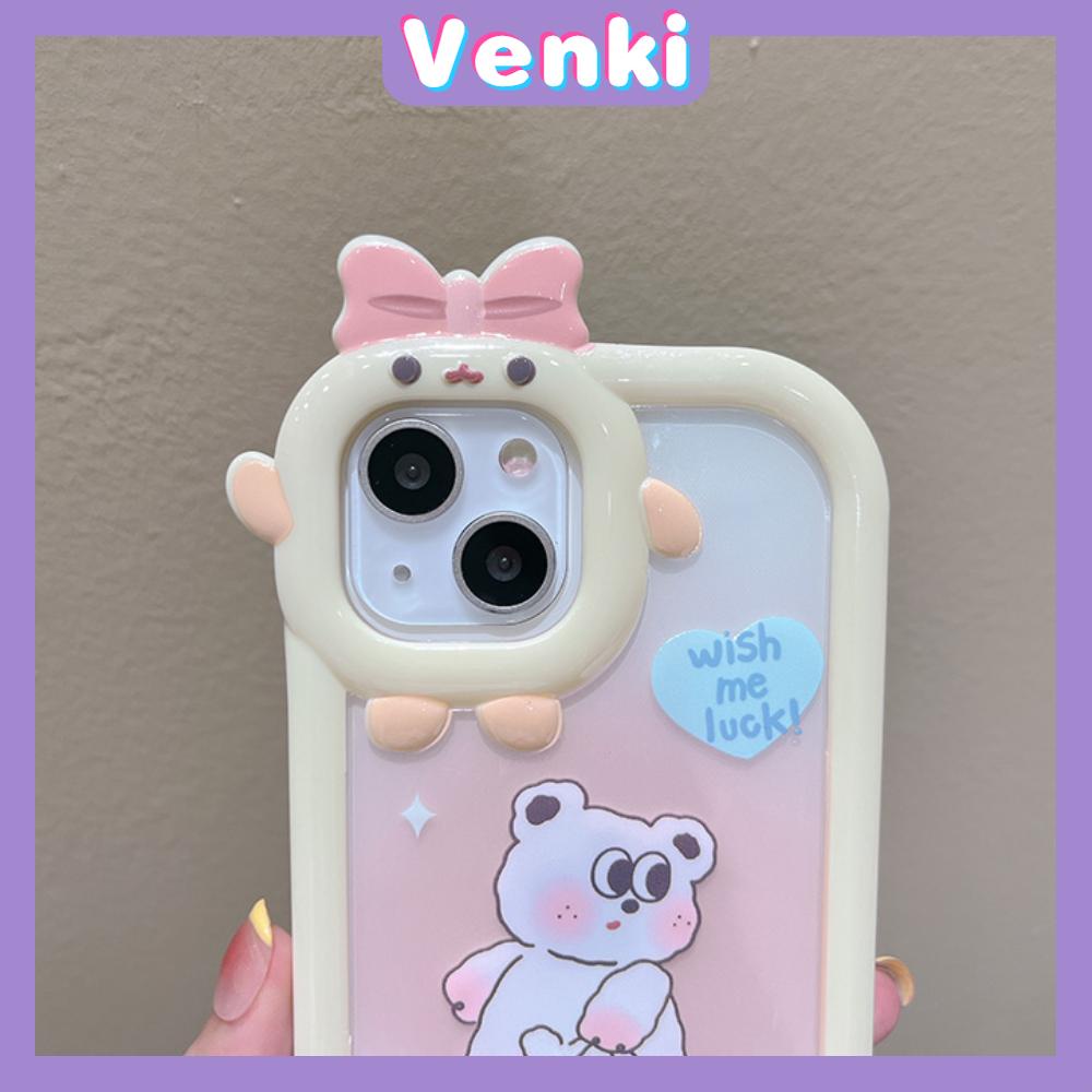 iPhone Case Silicone Soft Case Clear Case Airbag Shockproof Protection Camera Shiny Feel Bear Cartoon Cute Compatible For iPhone 11 Pro Max 13 Pro Max 12 Pro Max 7Plus xr XS Max