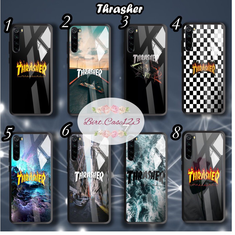 back case glass Trasher Oppo A3s A1k A5 A9 2020 A7 F9 A5s A31 A52 A53 A92 A37 A57 A59 A71 A83 BC4068