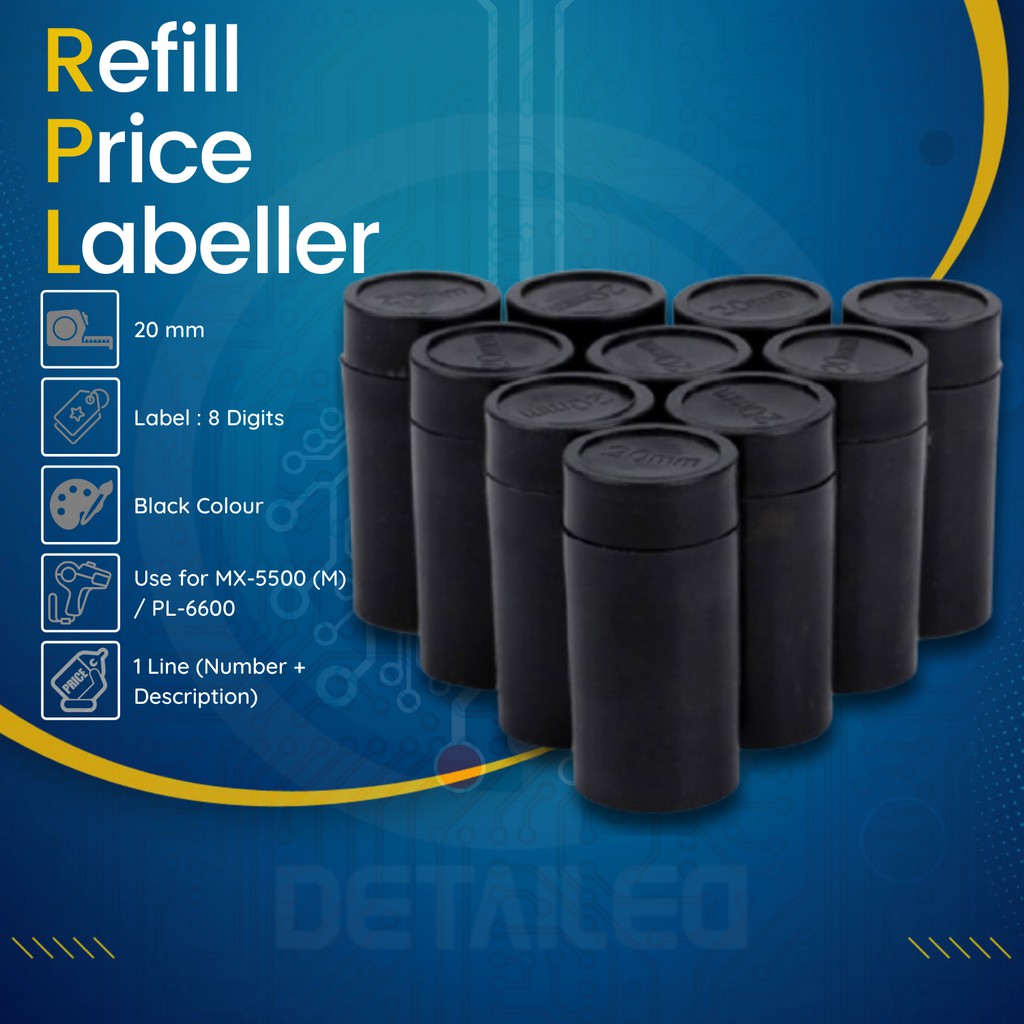 

Tinta Refill Isi Ulang Price Labeller Alat Label Harga 1 Baris MX5500