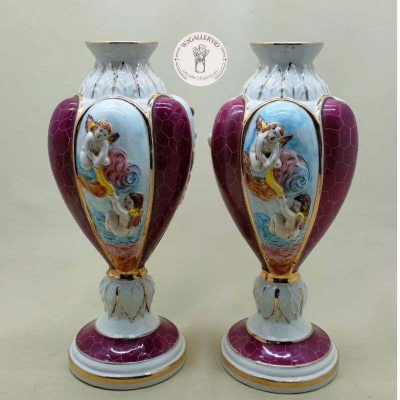 Keramos Vases by Re Capodimonte Italy/vas keramik antik/vase keramik italy