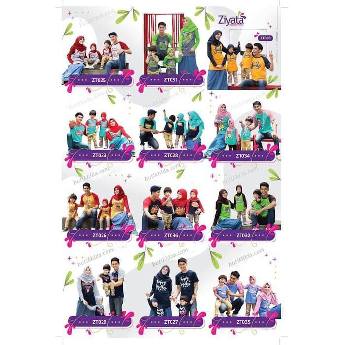 Kaos Keluarga Ziyata Family Muslim Kaos Couple Family