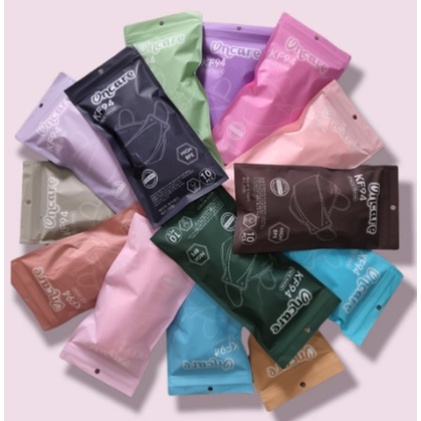 masker kf94 warna warni oncare 4ply isi 10 pcs