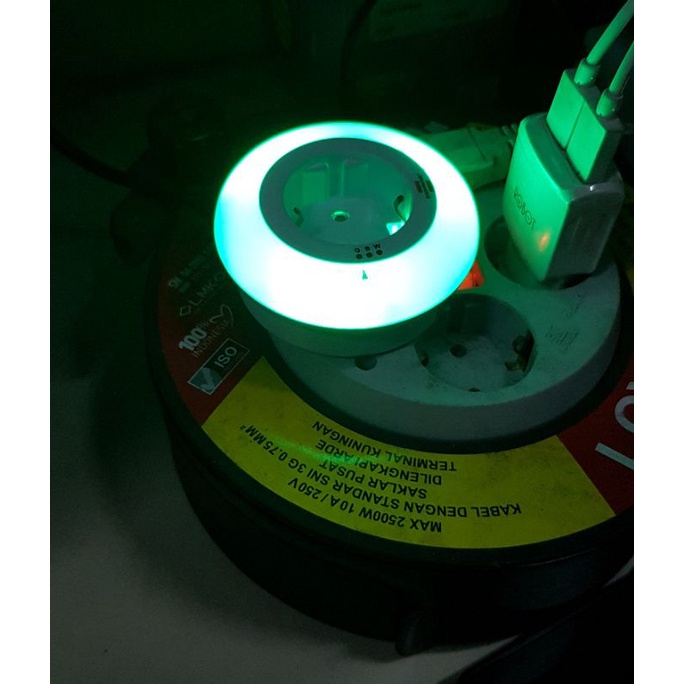 Lampu Tidur Led 0,5W 3Warna + Stop Kontak 16A + Sensor