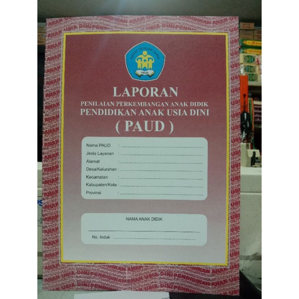 BUKU RAPORT PAUD BESAR DAN SAMPUL