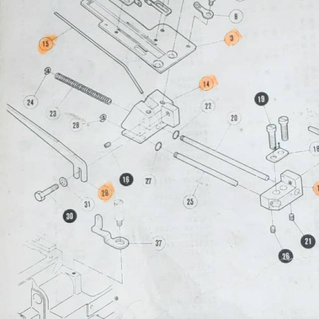 Jalur Benang Bawah 253614 - Thread Guide Mesin Jahit Kam/Kamkut/Overdeck W500