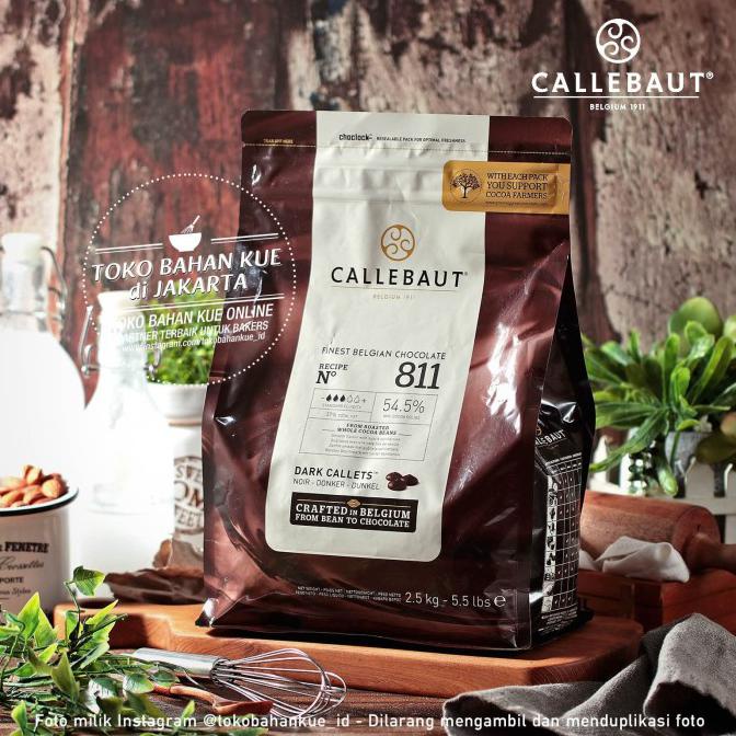 

Callebaut 811NV Dark Chocolate 54,5% Couverture 500gr Coklat Baking