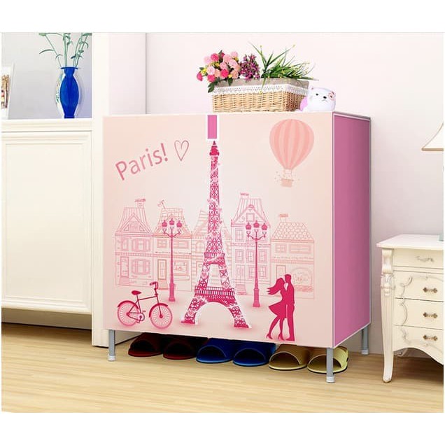 Rak Sepatu Karakter Susun 3 Running Shoes Organizer Serbaguna Unik - PARIS  Tp Z7K3