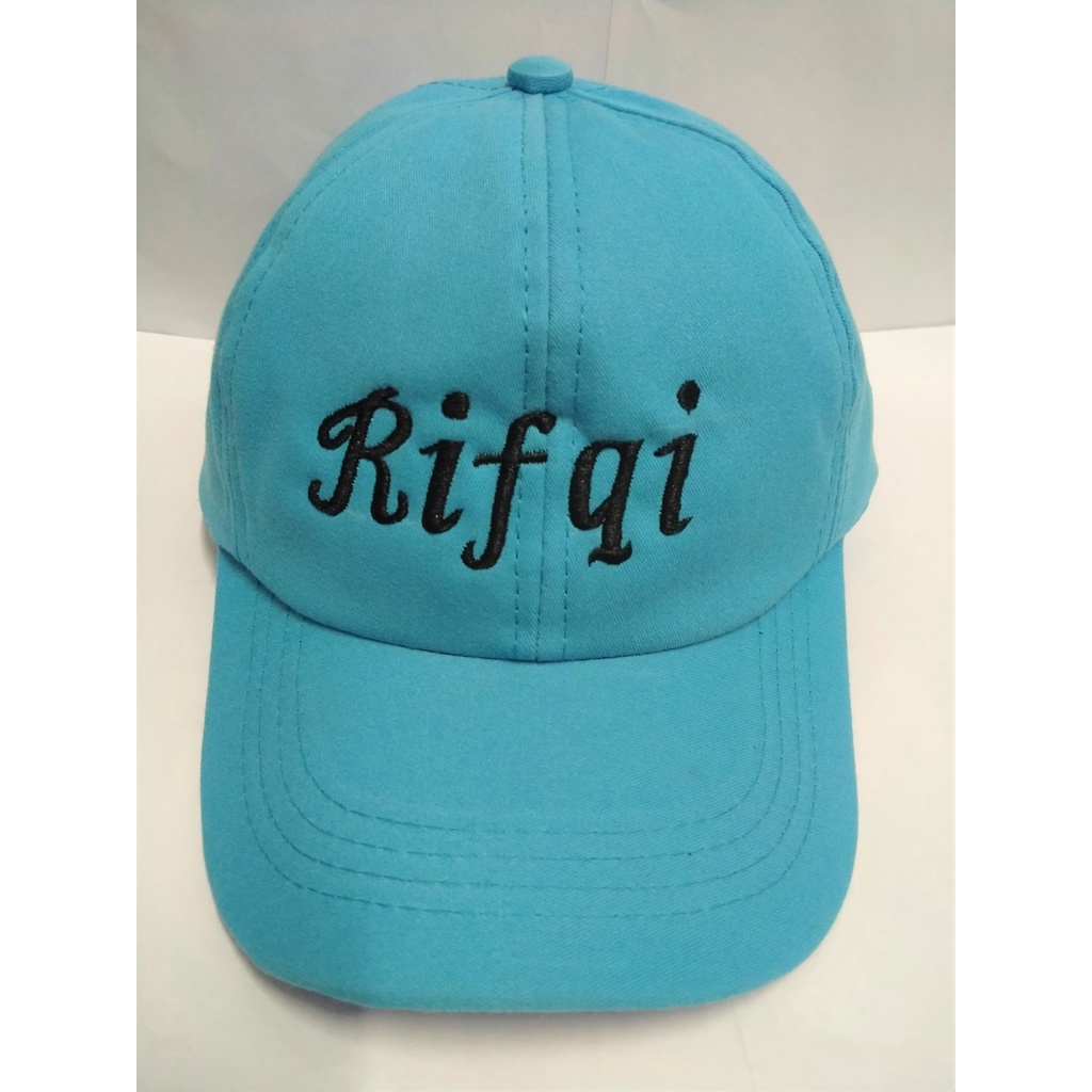 Topi Baseball anak custom nama Gratis Bordir Nama sendiri-Biru muda