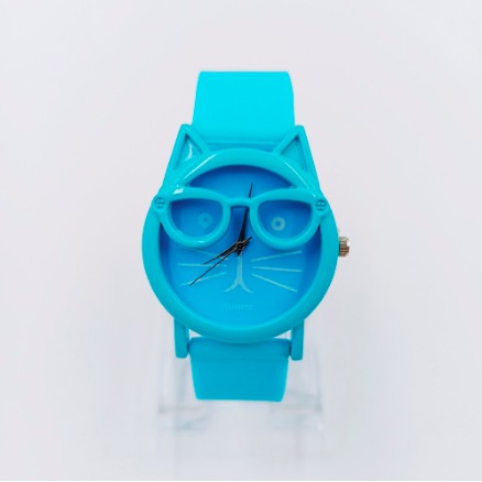 (BAJ)Jam Tangan Kucing Jelly Angka Rubber Transparant Transparan Karet jam tangan murah / JF044