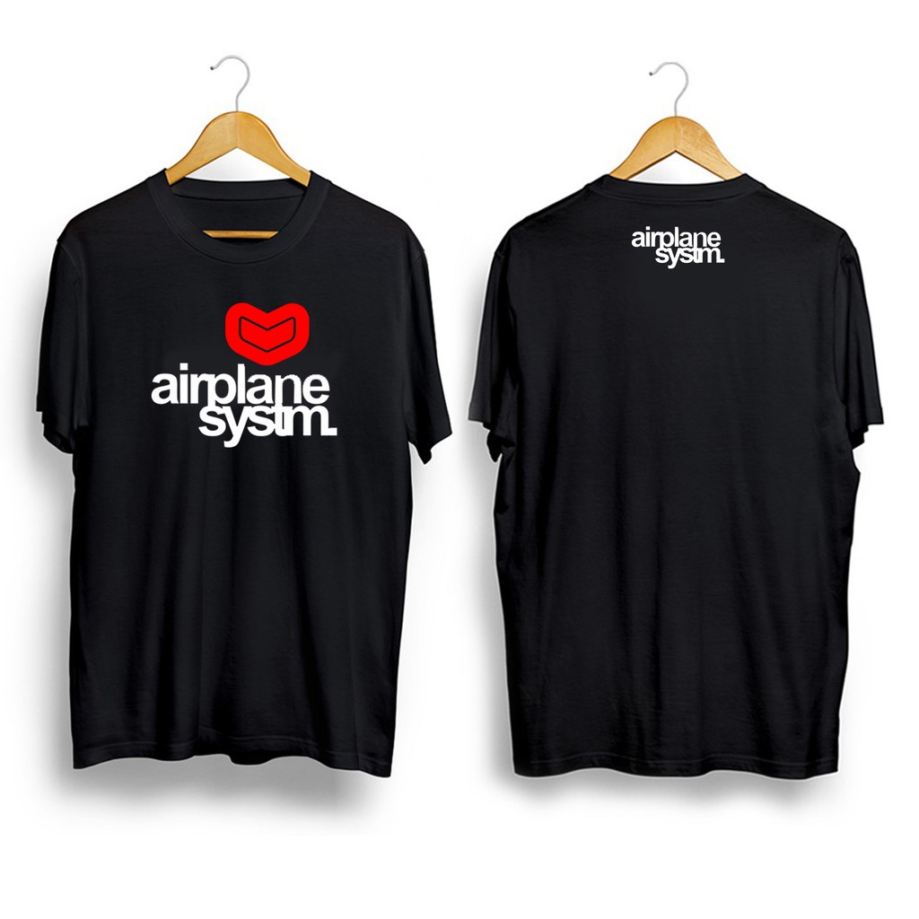 Kaos Distro Pria AIRPLANE SYSTEM All Size S M L XL XXL XXXL