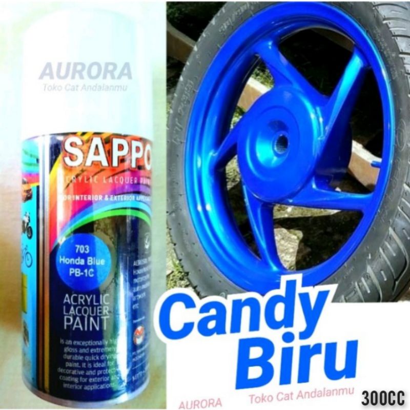 Pilox Sapporo Candy Biru 703 Honda Blue PB-1C Cendytone Blue Transparan 300cc