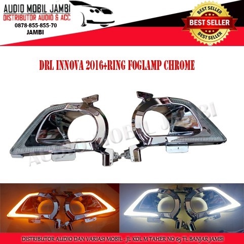GARNISH FOGLAMP / FOGLAMP COVER INNOVA 2016 REBORN WITH  LAMPU LED DRL