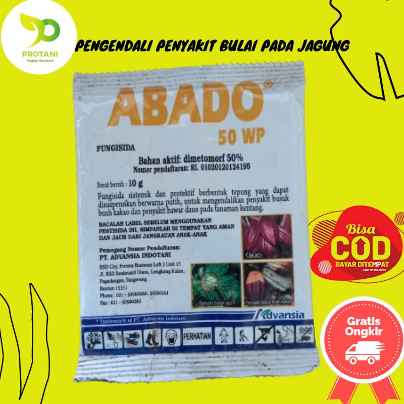 FUNGISIDA SISTEMIK ABADO 50WP 10GRAM-PENGENDALI HAWAR PADA TANAMAN JAGUNG DAN KENTANG