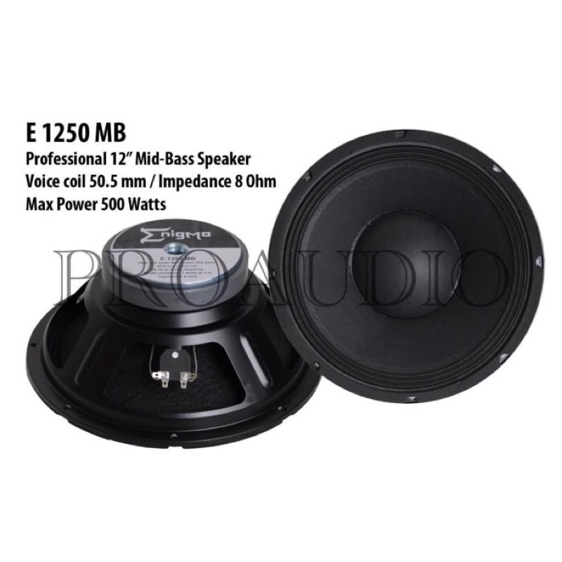 komponen speaker enigma 12 inch E 1250 MB original