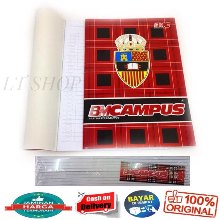

1 PACK ISI 10 PCS BUKU TULIS BM CAMPUS 36 LEMBAR UKURAN BOXY