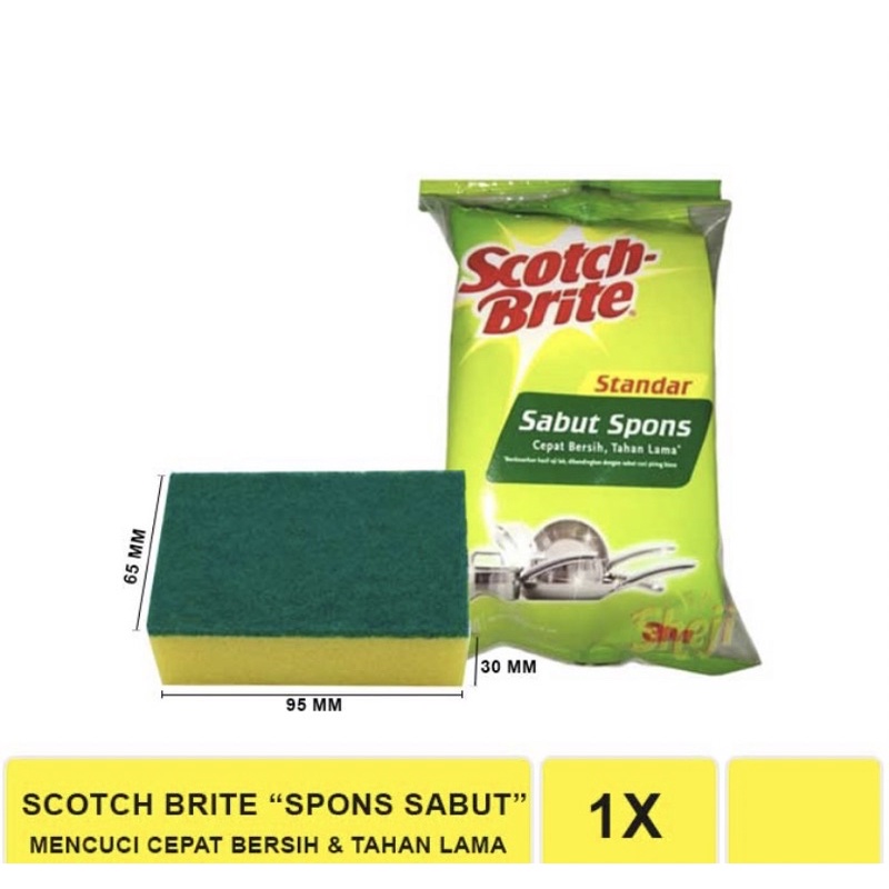 Spons Cuci Piring Scotch Brite / Busa Cuci Piring Scotch Brite