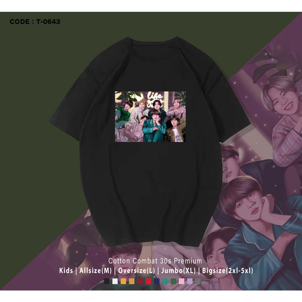 T-SHIRT / KAOS BTS SLEEPS / KOREAN IDOL / ARMY INONESIA / REAL PICTURE / BAJU SANTAI