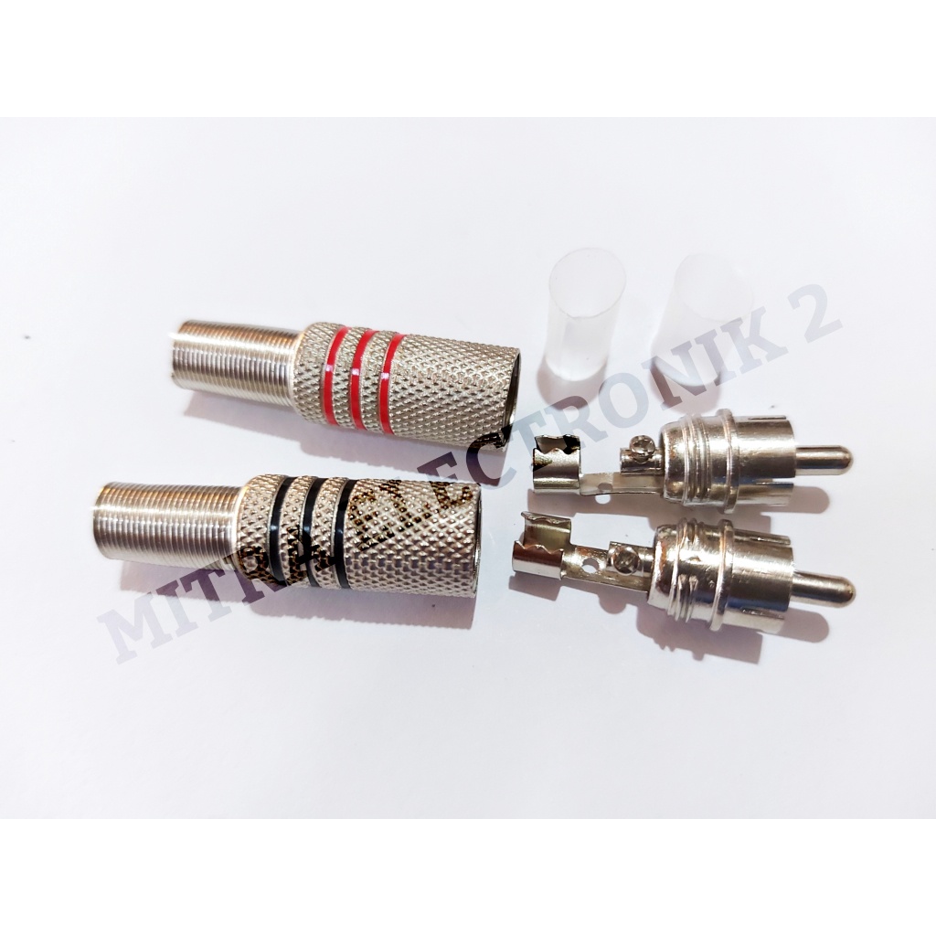 Jack RCA MALE AUDIO BESI SATU PASANG / SATU SET