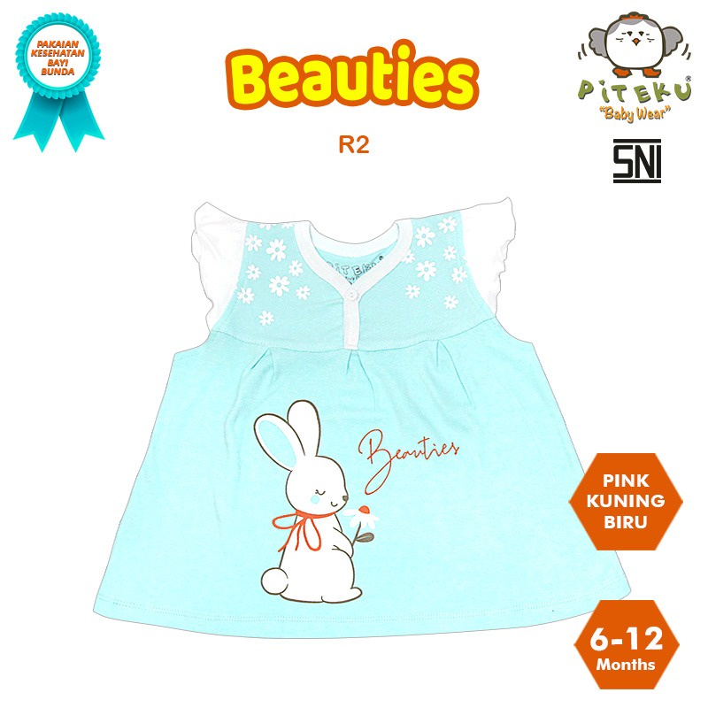 PITEKU | ROK DRESS ANAK PEREMPUAN CEWEK MOTIF BEAUTIES CUTE RABBIT