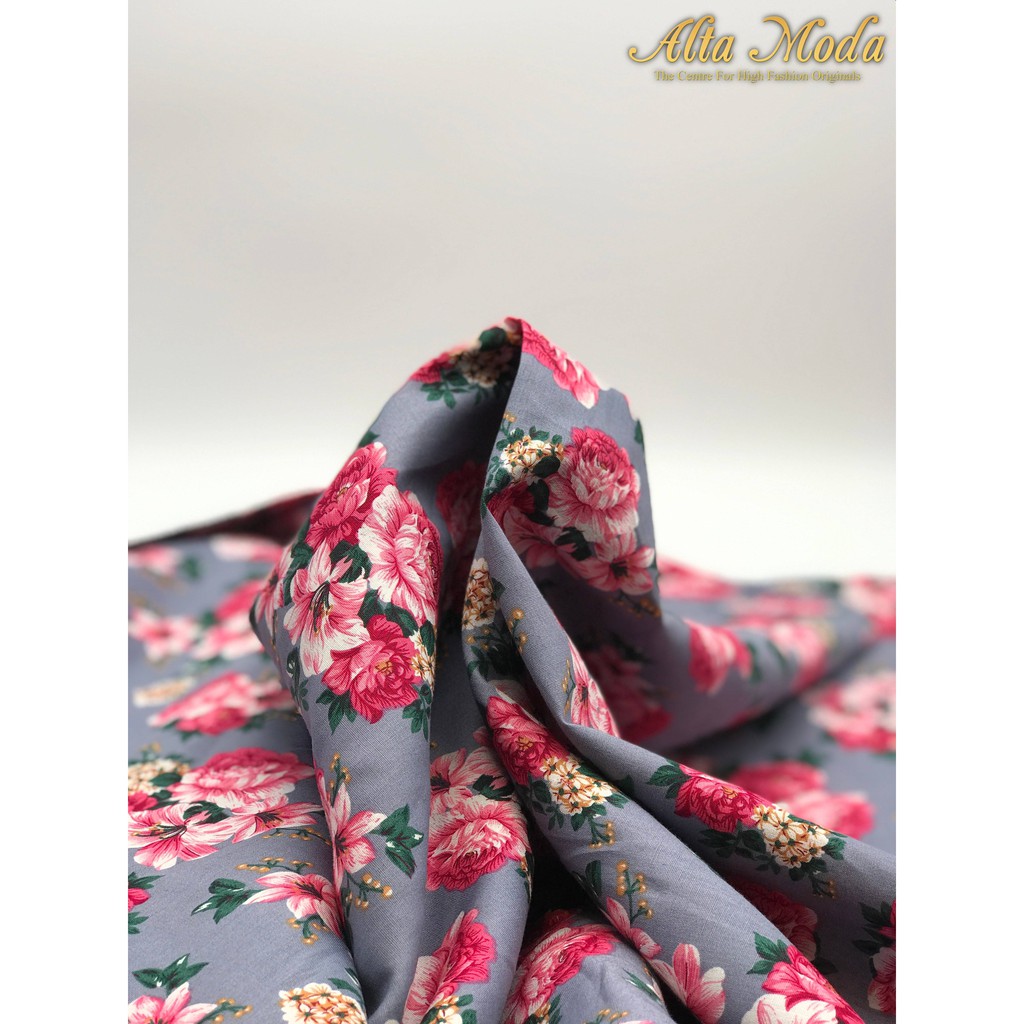 

Alta Moda Katun Motif Fancy Floral - Lavender Kain Premium (1M)